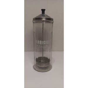 Barbicide 4764 Germicide Disinfectant Clear Glass Tall Barber Beauty Comb Holder